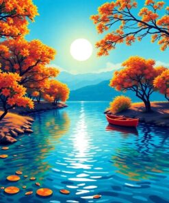 Sunlit Orange Grove Waters Paint By Numbers