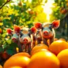 Sunlit Papaya Orchard Piglets paint by numbers