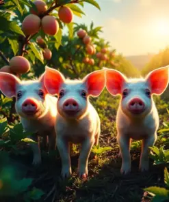 Sunlit Papaya Orchard Piglets Paint By Numbers
