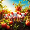 Sunlit Papaya Orchard Piglets Paint By Numbers