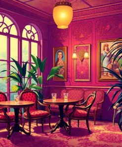 Sunlit Parlor Palm Tea Paint By Numbers