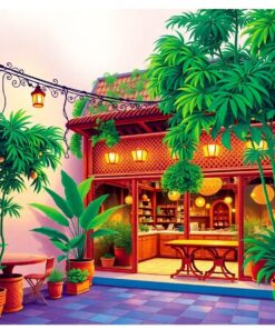 Sunlit Rattan Arcade Corner Paint By Numbers