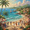 Sunlit Realistic Coastal Festival Paint By Numbers
