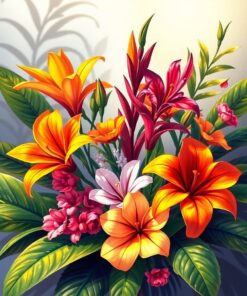 Exotic Flora Paint Numbers