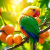 Papaya Parrot Paint Numbers