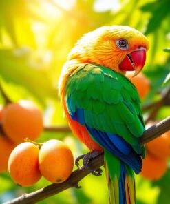 Papaya Parrot Paint Numbers