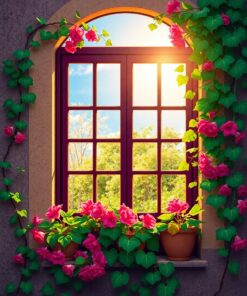 Vine Window Paint Numbers