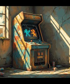 Sunlit Retro Cabinet Decay Paint By Numbers