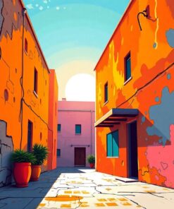 Sunlit Retro Concrete Portrait Paint By Numbers