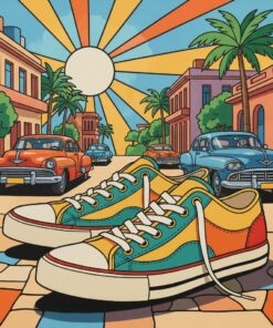 Sunlit Retro Cuban Kicks Paint By Numbers