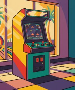 Sunlit Retro Gaming Machine Paint By Numbers