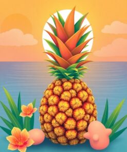 Island Pineapple Paint Numbers