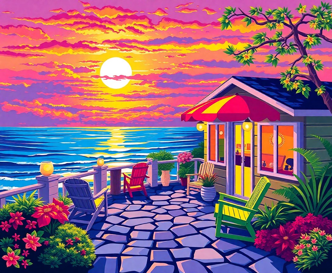 sunlit-retro-seaside-retreat-paint-by-numbers-kit