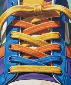 Sunlit Retro Sneaker Laces Paint By Numbers