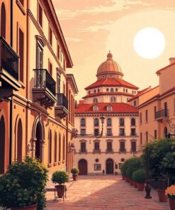 Sunlit Sepia Architecture Study Paint By Numbers