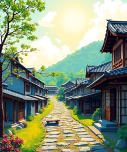 Japan Hamlet Paint Numbers