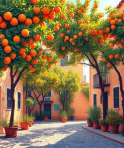 Orange Trees Paint Numbers