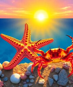 Starfish Crab Paint Numbers