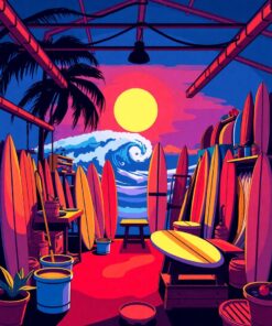 Surfboard Workshop Paint Numbers