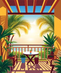 Tropical Balcony Paint Numbers