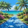 Sunlit Tropical Blue Adoquines Paint By Numbers