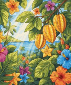 Sunlit Tropical Carambola Paint By Numbers