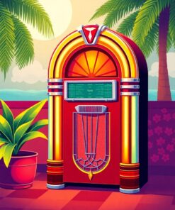 Diner Jukebox Paint Numbers