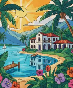 Sunlit Tropical Governor Residence Paint By Numbers