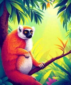 Tropical Lemur Paint Numbers