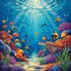 Sunlit Tropical Ocean Floor Paint By Numbers