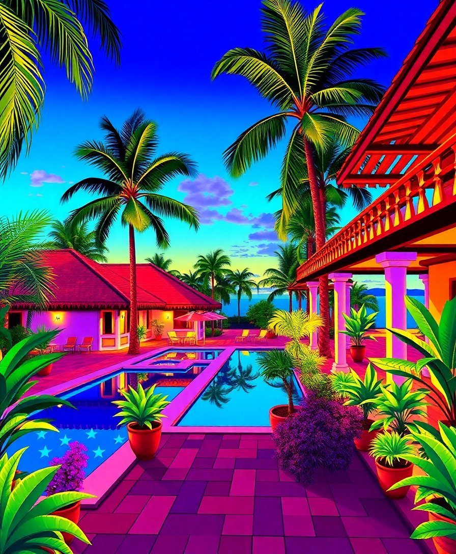 Resort Terrace Paint Numbers Resort Terrace Paint Numbers