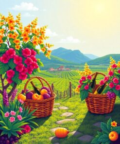 Wine Baskets Paint Numbers