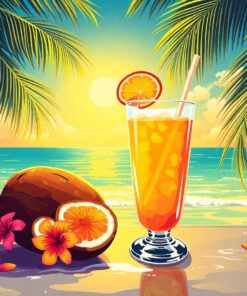 Coconut Drink Paint Numbers