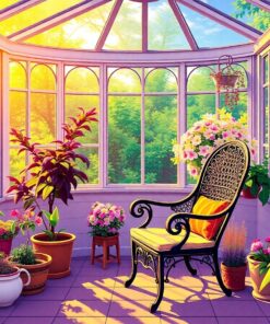 Sunlit Vintage Conservatory Chair Paint By Numbers