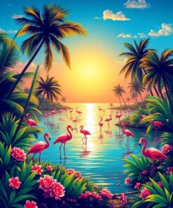 Flamingo Estuary Paint Numbers