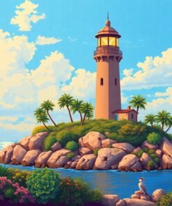 Sunlit Vintage Island Sentinel Paint By Numbers