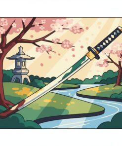 Sunlit Vintage Katana Paint By Numbers