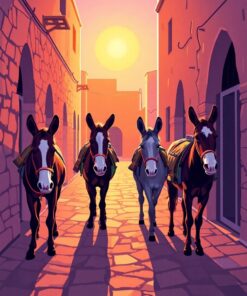 Medina Donkeys Paint Numbers
