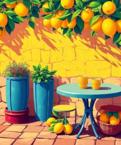 Sunlit Vintage Medina Lemons Paint By Numbers