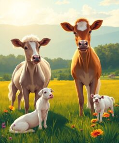 Pasture Animals Paint Numbers