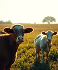 Sunlit Vintage Pasture Animals Paint By Numbers