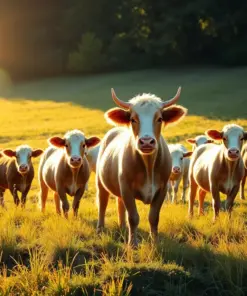 Sunlit Vintage Pasture Animals Paint By Numbers