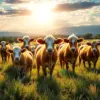 Sunlit Vintage Pasture Animals Paint By Numbers