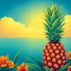 Sunlit Vintage Pineapple Mural Paint By Numbers