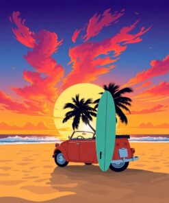 Beach Bound Paint Numbers