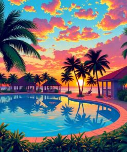 Colonial Palms Paint Numbers