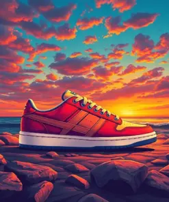 Sunset Coastal Retro Kicks Paint By Numbers