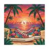 Sunset Flamingo Vintage Sneakers Paint By Numbers