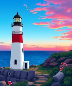 Lighthouse View Paint Numbers