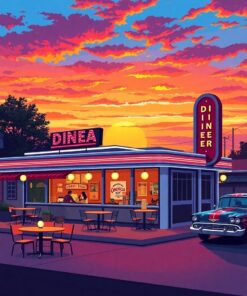 Americana Diner Paint Numbers